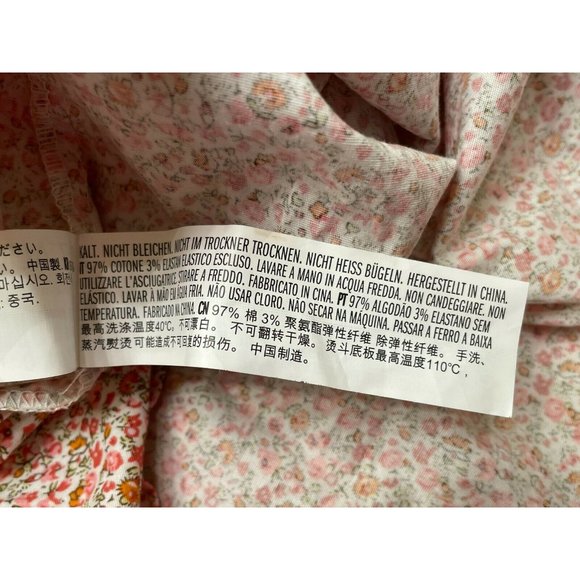 Pomander Place Women's Floral Smocked Modoc Top Mock Neck Blouse Size XL NWOT - Picture 8 of 8